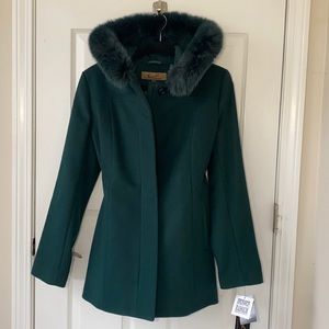 COPY - NWT SACHI Lambswool coat with genuine Fox Fur hood